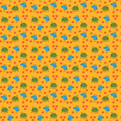 Doodle kids pattern wallpaper colorful