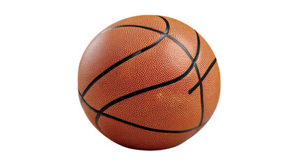 Fototapeta premium Basketball's Texture: This image captures the essence of basketball. showcasing a detailed and realistic representation of the ball, emphasizing its textures and design.