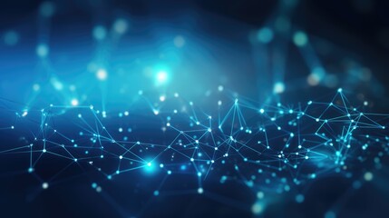 Abstract technology background with glowing connection lines and dots, digital network concept vector illustration, high resolution