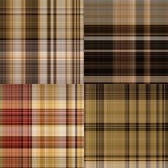 Warm fall gingham tartan check seamless pattern. Woven classic variegated ombre check texture with fabric effect. Repeatable tile for fashion and home decor soft furnishing design. 