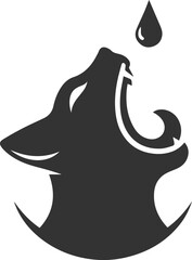 Funny cute cat silhouette vector