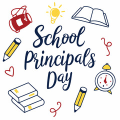 SCHOOL PRINCIPALS' DAY vector illustration