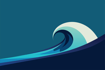 Naklejka premium abstract blue background with waves