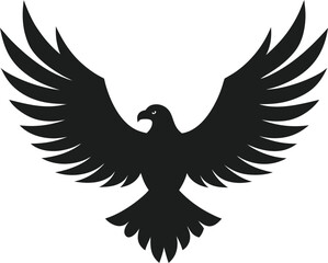 Patriotic Bald Eagle Flying Silhouette for USA Independence Day