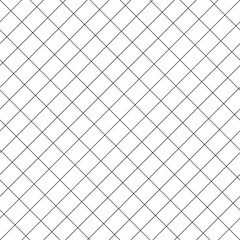 Black diagonal stripes grill on white background. Seamless pattern with white mini blocks ornament on black back. Grid motif. Crossed lines wallpaper. Checkered image. Digital paper for print. Vector.