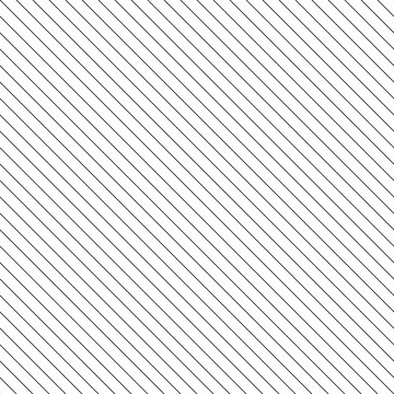 Diagonal thin black lines abstract on white background. Seamless surface pattern design with linear ornament. Angled straight stripes motif. Slanted pinstripe. Striped digital paper for print. Vector.