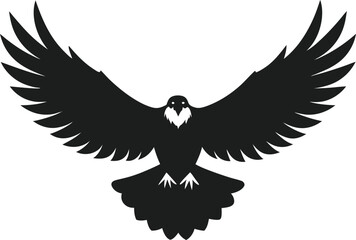 Eagle in Motion Silhouette Perfect for Independence Day