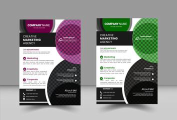 create corporate business flyer design templet set. A4 format flyer or brochure for corporate business advertising vector abstract design. modern style and minimalist concept use for business present.