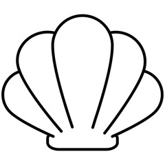 Cute Hand-Drawn Scallop Shell Outline – Minimal Seashell SVG Illustration