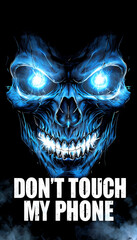 Spooky Skull Vector Art: Halloween Horror, Scary Skeleton Head, Death Symbol, Dark Tattoo Illustration, Evil Monster Face, Black Bones Anatomy