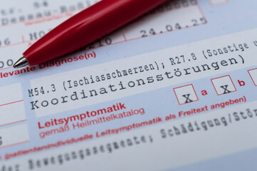 Obraz premium Heilmittelverordnung vom Hausarzt