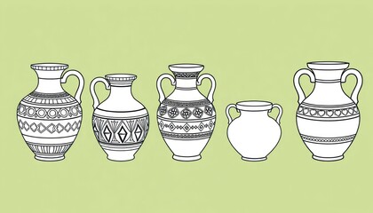 Decorative Vases with Intricate Patterns