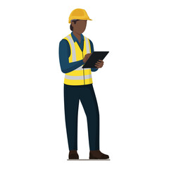 Professional warehouse worker tracking orders