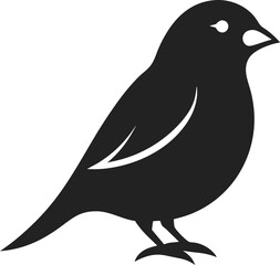 Sparrow icon Silhouette vector on transparent background