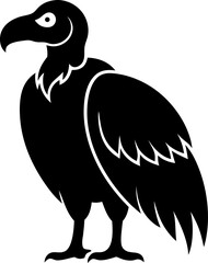 Vulture icon Silhouette vector on transparent background