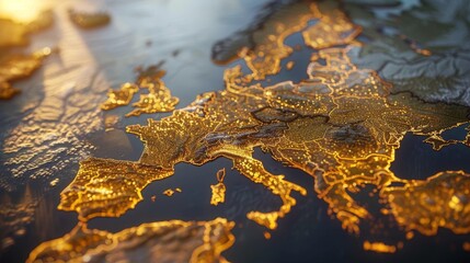 Naklejka premium Global overview of the european union network for data and business exchange initiatives