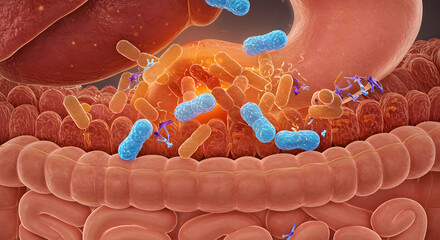 Obraz premium High Blood Cholesterol, Thickened Arteries and Veins, Red Blood Cells, 3d illustration