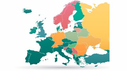 Obraz premium Global overview of the european union network for data and business exchange initiatives