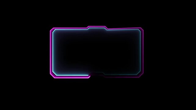 Game stream frames. Glow theme for live conference of gaming streamers, Stream overlay screens future theme neon design