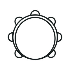 Tambourine line icon. Vector