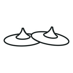 Cymbals percussion icon. Vector