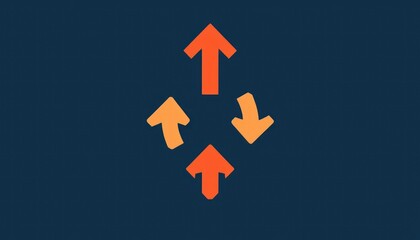 Abstract graphic design of arrows