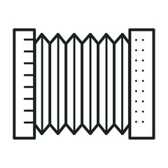 Accordion icon linear design. Vector