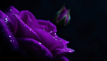 Deep Purple Rose Close-up