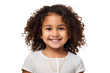 Smiling Indian girl on Transparent Background &ndash; Happy Child Cutout, Isolated PNG, Joyful Expression &ndash; Ideal for Web, Education, Advertising, Family, or Cultural Design Projects, PNG cut out.	