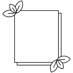 Obraz premium Square Floral Frame Icon
