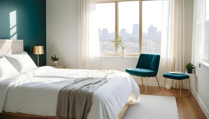 Photo interior modern design room 3d illustration