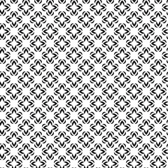 Black and white vector seamless pattern with small diamonds , star shapes ,rhombuses .Abstract black and white geometric texture .Simple minimal wide repeat background .