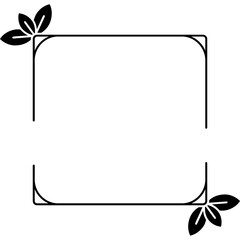 Obraz premium Square Floral Frame Icon