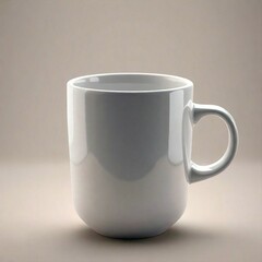 Blank white ceramic coffee cup or mug mockup