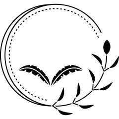 Circular Floral Frame Icon