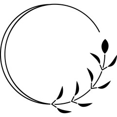 Circular Floral Frame Icon