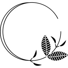 Circular Floral Frame Icon