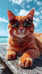 Adorable Cute White and Orange Tabby Kitten Portrait with Big Beautiful Eyes – Domestic Feline Pet Looking at Camera, Fluffy Fur Close-Up