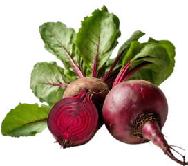 Beetroot fresh red beet with leaves and a half isolated transparent background png,root, beet, leaf, group, half, juicy, purple, slice, piece, ripe, vegetable, vegetarian, cut, 68