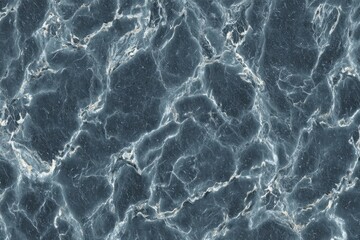 Obraz premium Close-up of a dark blue marble stone surface with intricate white veins, showcasing the beautiful natural patterns and textures of the rock formation.