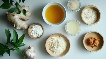 Fresh Ingredients for Homemade Soup - Carrots, Celery, Onions, Herbs and Broth on Kitchen Counter