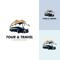 Luxury tour and travel logo design template