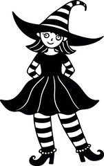 Witch Boots With Striped Socks