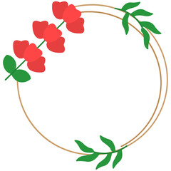 Fototapeta premium Circular Floral Frame Icon