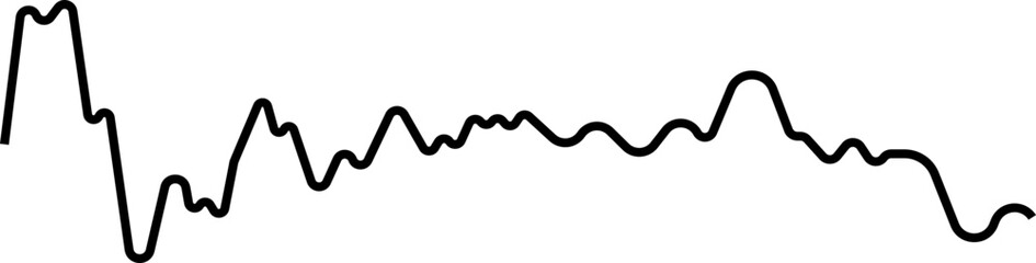 Rounded wavy graph showing a zigzag path that reflects data instability or dynamic variation.