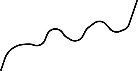 Obraz premium Rounded line graph with steep upward segment representing a sharp rise.