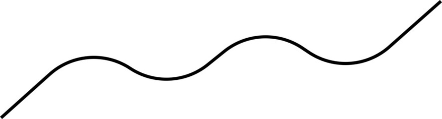 Rounded line chart showing a small rise pattern that reflects a subtle upward stock trend.