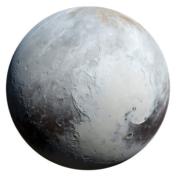 Eris dwarf planet isolated on a transparent background