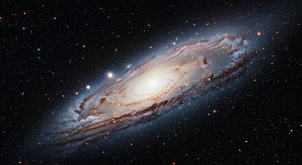 Obraz premium Majestic Spiral Galaxy A Cosmic Tapestry of Stars and Dust