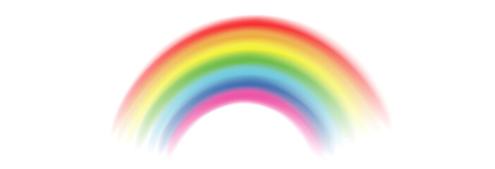 Rainbow, realistic rainbow spectrum on transparent background, vector png.